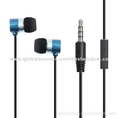 Wired Earphones with 3.5mm Stereo Plug and 20Hz-20kHz Frequency Response, High-noise Isolation Level